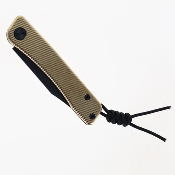 Tactile Knife Co  Bexar Folding Knife Bronze Handle Black Magnacut Blade 20-BX-MCDL-BR02