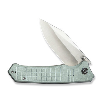 Civivi Tacticorix Folding Knife Gray Shredded G10 Handle Nitro-V Plain Edge Satin Finish C23055-3