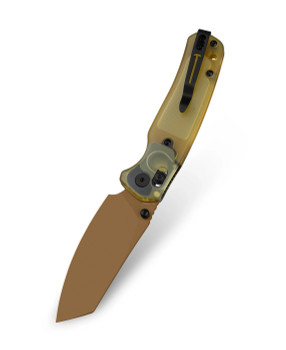Bestechman Cicada's Wing Gold Folding Knife Ultem Handle 10Cr15MoV Plain Gold Blade BMK06D Bestechman Cicada's Wing Gold Folding Knife Ultem Handle 10Cr15MoV Plain Gold Blade BMK06D