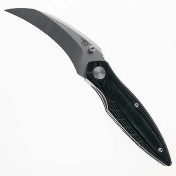 Bestech Mantidae Folding Knife Green Micarta Handle 2.94