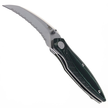 Bestech Mantidae Folding Knife Green Micarta Handle 2.94" 14C28N Serrated Satin Stonewash Blade BG60G Bestech Mantidae Folding Knife Green Micarta Handle 2.94" 14C28N Serrated Satin Stonewash Blade BG60G