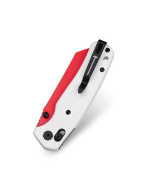 Bestechman Cicada's Wing Red Folding Knife White G10 Handle 10Cr15MoV Plain Red Blade BMK06G Bestechman Cicada's Wing Red Folding Knife White G10 Handle 10Cr15MoV Plain Red Blade BMK06G