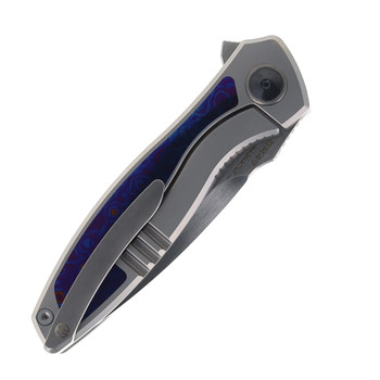 Maxace Perseus Folding Knife Grey Titanium Handle Timascus Inlay Magnacut Steel Blade OM47-0-D Maxace Perseus Folding Knife Grey Titanium Handle Timascus Inlay Magnacut Steel Blade OM47-0-D