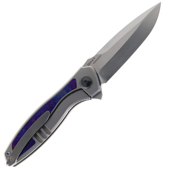 Maxace Perseus Folding Knife Grey Titanium Handle Timascus Inlay Magnacut Steel Blade OM47-0-D Maxace Perseus Folding Knife Grey Titanium Handle Timascus Inlay Magnacut Steel Blade OM47-0-D
