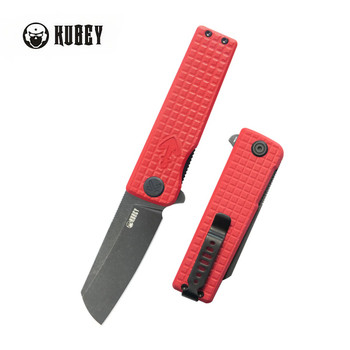 Kubey Sailor Flipper Folding Knife Red G10 Handle 14C28N Plain Edge Blackwash Finish KU317K Kubey Sailor Flipper Folding Knife Red G10 Handle 14C28N Plain Edge Blackwash Finish KU317K