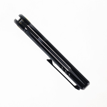 KB Knives  Hydro  Folding Knife Black Titanium Handle M390 Plain Black Blade KB323B