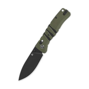 QSP Ripley Glyde Lock Folding Knife Black 14C28N Blade Green/Black