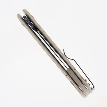 Petrified Fish Tunny Folding Knife White G10 Handle 14C28N Steel Blade PFB05WS Petrified Fish Tunny Folding Knife White G10 Handle 14C28N Steel Blade PFB05WS