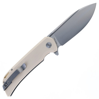 Petrified Fish Tunny Folding Knife White G10 Handle 14C28N Steel Blade PFB05WS Petrified Fish Tunny Folding Knife White G10 Handle 14C28N Steel Blade PFB05WS