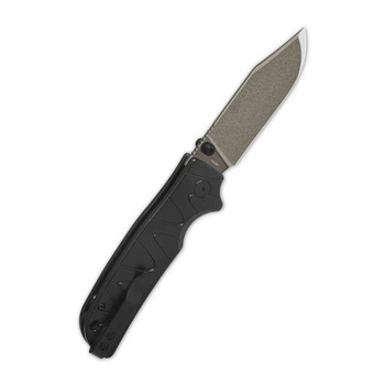 QSP Kali Button Lock Folding Knife Black Aluminum Handle 14C28N Clip Point Plain Edge Champagne Ceramic Coating Finish QS159-F2 QSP Kali Button Lock Folding Knife Black Aluminum Handle 14C28N Clip Point Plain Edge Champagne Ceramic Coating Finish QS159-F2