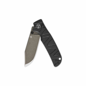 QSP Kali Button Lock Folding Knife Black Aluminum Handle 14C28N Clip Point Plain Edge Champagne Ceramic Coating Finish QS159-F2 QSP Kali Button Lock Folding Knife Black Aluminum Handle 14C28N Clip Point Plain Edge Champagne Ceramic Coating Finish QS159-F2