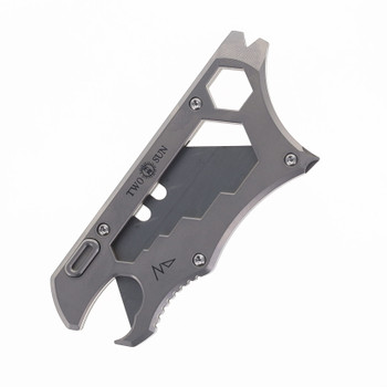 TwoSun Utility Knife/Multi-Tool Titanium Body Satin Finish TS149-UP-Satin