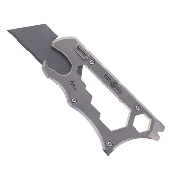 TwoSun Utility Knife/Multi-Tool Titanium Body Satin Finish TS149-UP-Satin