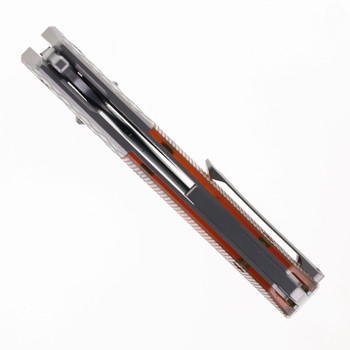 TwoSun Flipper Folding Knife Titanium/PEI Handle M390 Plain Edge TS461-M390