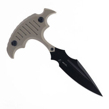 Kubey Fixed Blade Knife Tan G10 Handle 14C28N Spear Point Plain Black Blade KU242E Kubey Fixed Blade Knife Tan G10 Handle 14C28N Spear Point Plain Black Blade KU242E