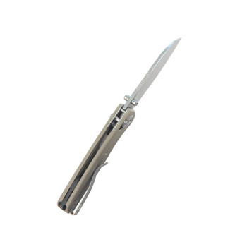 Kubey Breeze Every Carry Crossbar Lock Folding Knife Tan G10 Handle 14C28N Sheepsfoot Plain Edge Stonewash Finish KU288C Kubey Breeze Every Carry Crossbar Lock Folding Knife Tan G10 Handle 14C28N Sheepsfoot Plain Edge Stonewash Finish KU288C