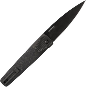Cold Steel Caledonian Edge Linerlock Folding Knife Black Carbon Fiber Handle 20CV Spear Point Plain Black Blade FL-42CLD