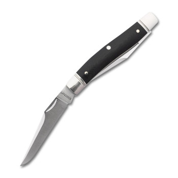 RoseCraft Blades Sequatchie River Muskrat Folding Knife Black Micarta Handle D2 Clip Point Plain Edge Satin Finish RCT018