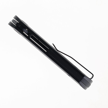 Petrified Fish PFE16 Elcamino Folding Knife Black Aluminum Handle N690 Plain Edge Black Stonewash Finish PFE16DADW