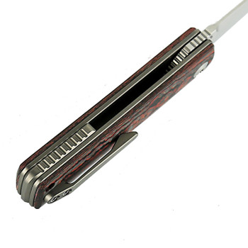 Reate Bushido Folding Knife Lava Flow Handle M390 Plain Edge Hand Satin Finish RE-BUSHIDO-LAVA