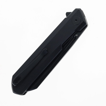 Folding utility blade with black handle and sleek everyday carry design