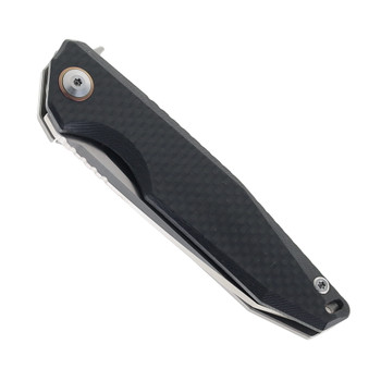 CH Knives D2 Carbon Fiber Gray Ti Handle Folding Knife 3004GY CH Knives D2 Carbon Fiber Gray Ti Handle Folding Knife 3004GY