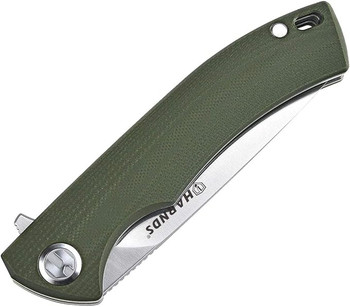 Harnds Talisman Folding Knife Green G10 Handle Plain Satin Blade 9168GN-S Harnds Talisman Folding Knife Green G10 Handle Plain Satin Blade 9168GN-S