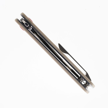 Kansept Anomaly Folding Knife Off White G10 Handle S35VN Drop Point Plain Edge K2038T5