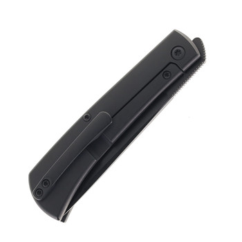 Esnyx Silver Line Workhorse Folding Knife DLC Titanium Handle DLC M390 Blade Plain Edge ESN-WHFF-76