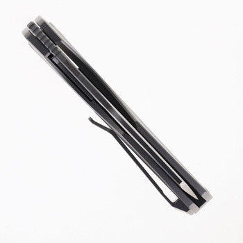 Vero Engineering Axon Liner Lock Folding Knife Titanium Handle Belt Satin M390 Blade