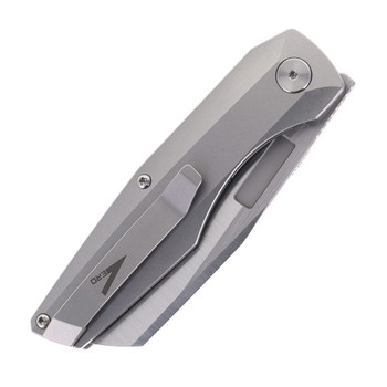 Vero Engineering Axon Liner Lock Folding Knife Titanium Handle Belt Satin M390 Blade