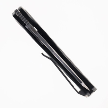 Vero Engineering Axon Liner Lock Folding Knife Marbled Carbon Fiber Handle Hand Satin M390 Blade