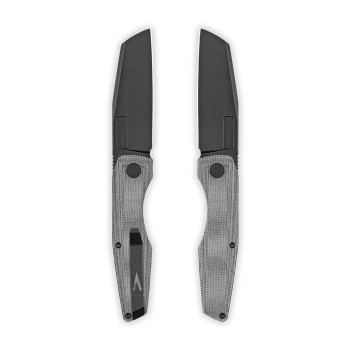 Vero Engineering Axon Liner Lock Folding Knife Black Micarta Handle Blackwash M390 Blade