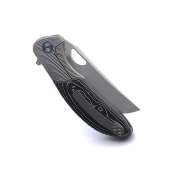 Miguron Dromos Flipper Folding Knife Titanium Carbon Fiber Handle M390 Plain Edge Satin Finish 611CWBN Miguron Dromos Flipper Folding Knife Titanium Carbon Fiber Handle M390 Plain Edge Satin Finish 611CWBN