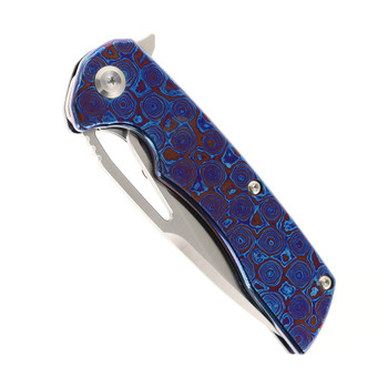 Kansept Kryo Folding Knife Timascus Handle S35VN Plain Edge Satin Finish K1001M2