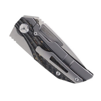 TwoSun Mazwan Mokhtar Folding Knife Titanium and Copper Carbon Fiber Handle M390 Blade TS463