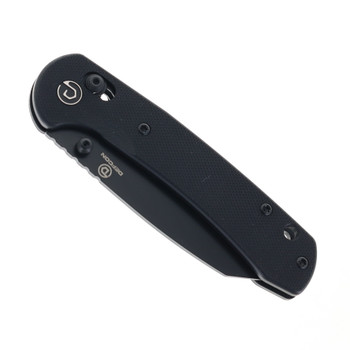 Defcon Ultra Lite Folding Knife Black G10 Handle 14C28N Sheepsfoot Plain Black Blade TD012FBK