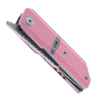 Maxace Capsule Pocket Knife Cerakote Pink/Black Titanium Handle Magnacut Blade MM29-1-B