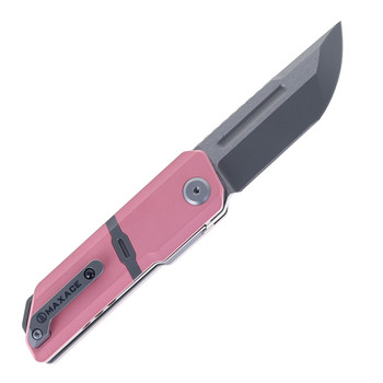 Maxace Capsule Pocket Knife Cerakote Pink/Black Titanium Handle Magnacut Blade MM29-1-B