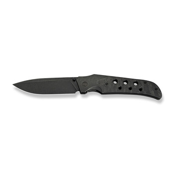 WE Guthrie Folding Knife Black Titanium/Rose Carbon Fiber  Handle 20CV Plain Edge Black Stonewash Finish WE23072B-1