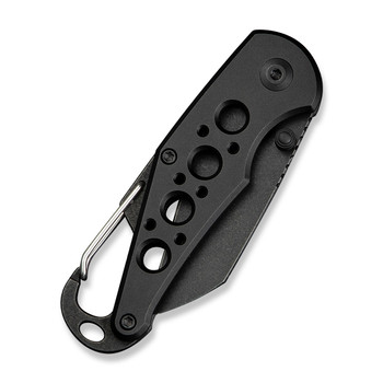 Civivi Pragma Folding Knife Black Aluminum Handle  Nitro-V Plain Edge Black Stonewash Finish C23062B-1