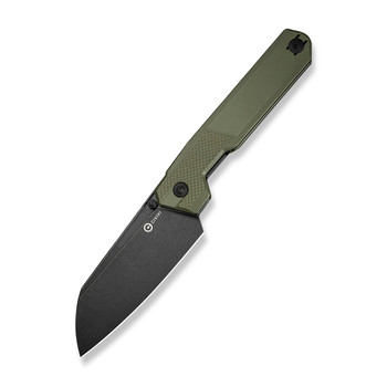 Civivi Hid Folding Knife OD Green G10 Handle 14C28N Plain Edge Black Stonewash Finish C23008-2