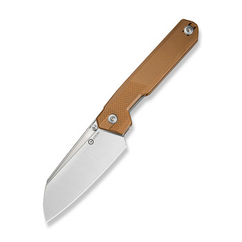 Civivi Hid Folding Knife Brown G10 Handle 14C28N Plain Edge Satin Finish C23008-3