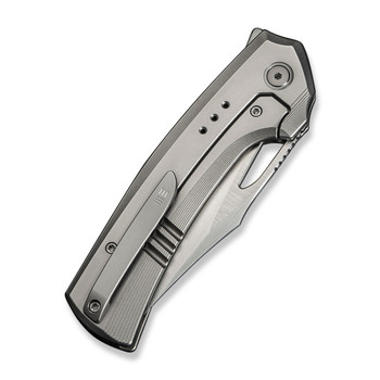 WE Nefaris Folding Knife Bead Blast/Flamed Titanium Handle 20CV Plain Edge Hand Rubbed Satin Finish WE22040FA-1