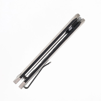 Knife Standards RR3 Frosty Folding Knife Titanium/Fat Carbon Fiber Handle Belt Satin Vanax Superclean Blade Knife Standards RR3 Frosty Folding Knife Titanium/Fat Carbon Fiber Handle Belt Satin Vanax Superclean Blade