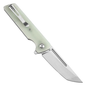 Tenable Anomaly Folding Knife Jade G10 Handle Nitro-V Plain Edge Stonewash Finish T2038T4