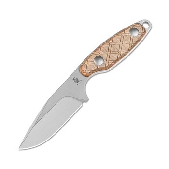 Kizer Muskrat Fixed Blade Knife Brown Micarta Handle 154CM Plain Edge 1064C1