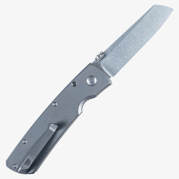 Tactile Knife Mariner 2 Folding Knife Gray Titanium Handle Magnacut Sheepsfoot Plain Edge 20-MAR-MCTU-TT01