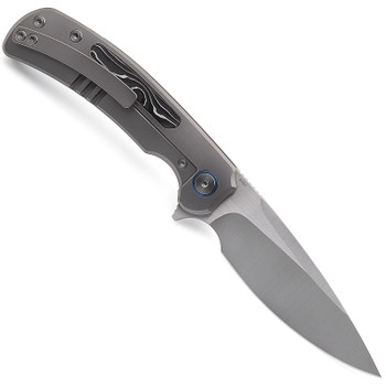 Miguron Ramto Folding Knife Titanium/Silver Carbon Fiber Handle M390 Plain Edge Satin Finish MGR-619SR Miguron Ramto Folding Knife Titanium/Silver Carbon Fiber Handle M390 Plain Edge Satin Finish MGR-619SR