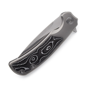 Miguron Ramto Folding Knife Titanium/Silver Carbon Fiber Handle M390 Plain Edge Satin Finish MGR-619SR Miguron Ramto Folding Knife Titanium/Silver Carbon Fiber Handle M390 Plain Edge Satin Finish MGR-619SR